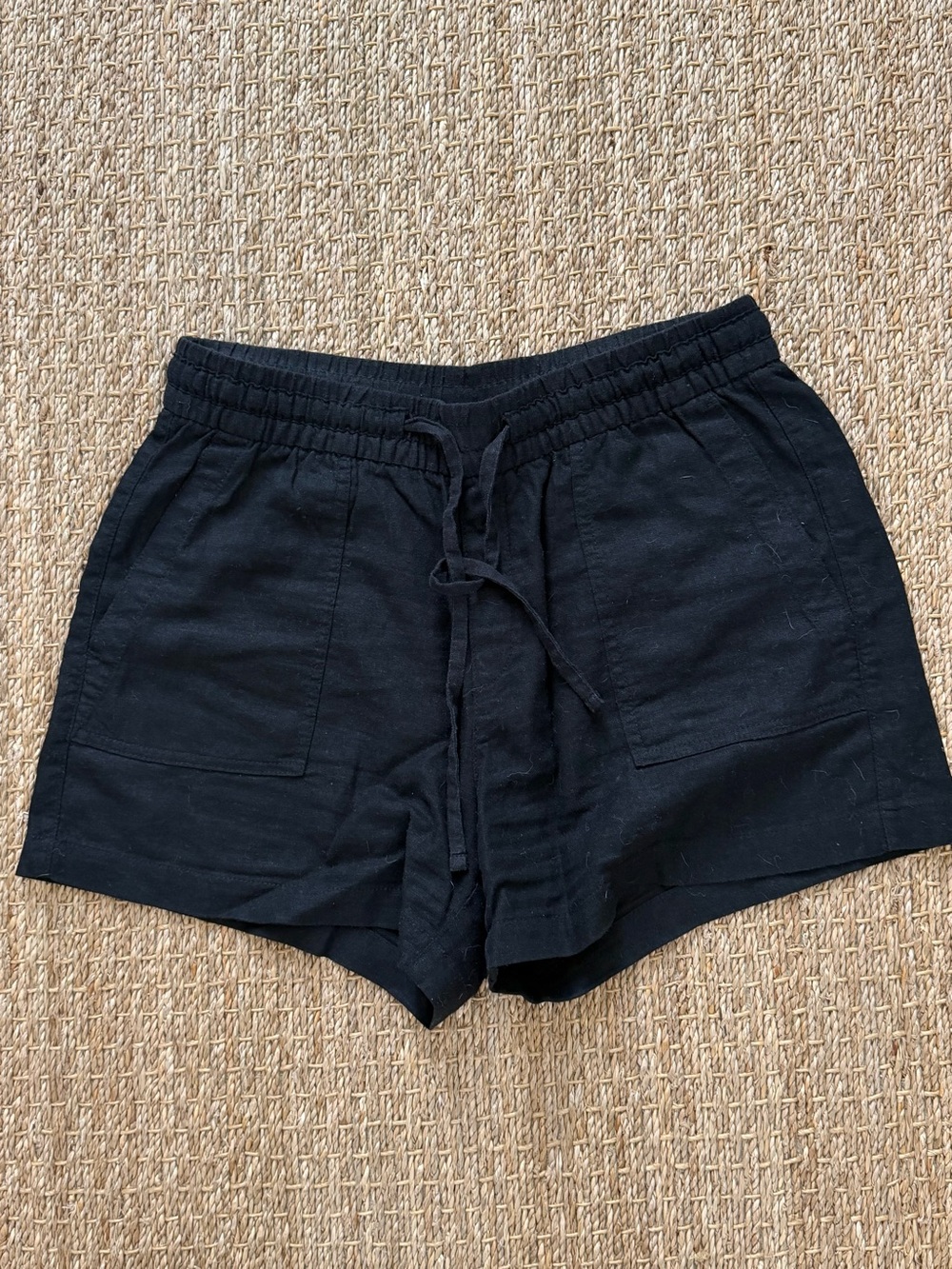 Old Navy Black Linen Blend Shorts